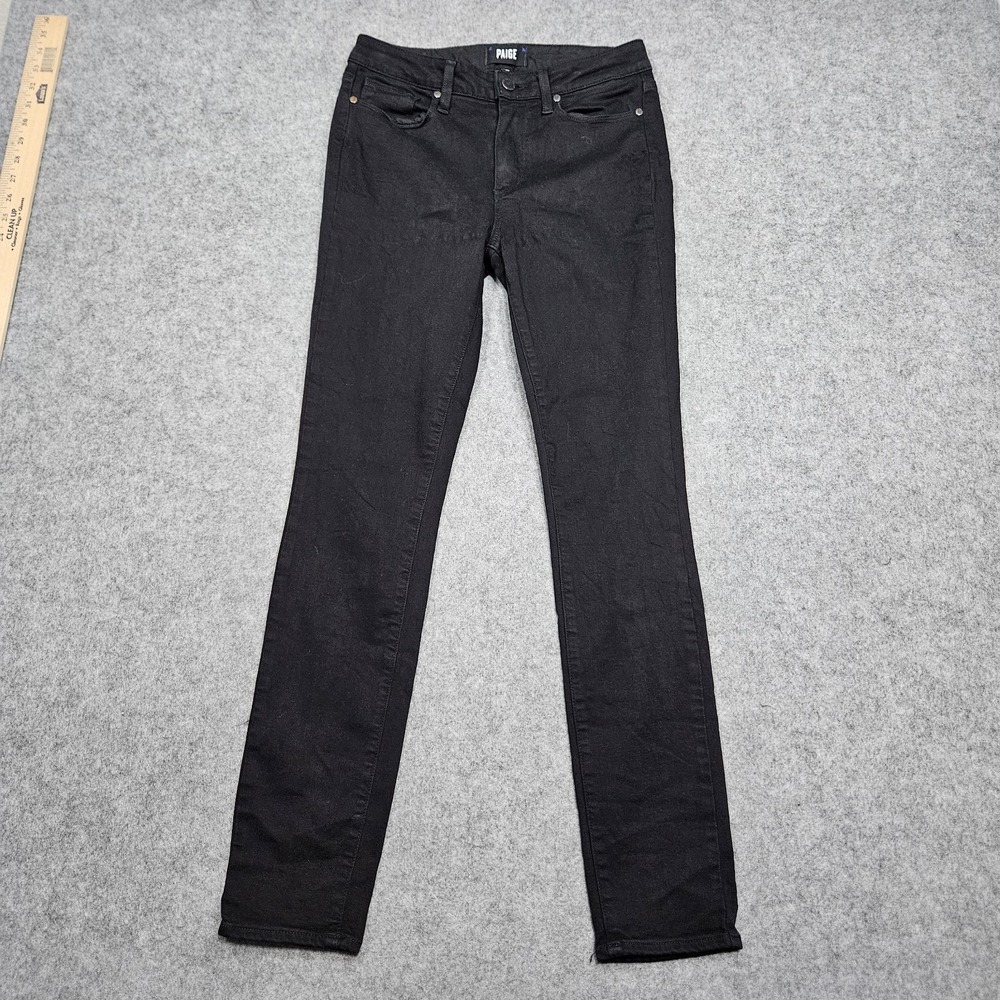 Paige Womens Hoxton Ultra Skinny Jeans Charcoal Black Sz 27 Stretch